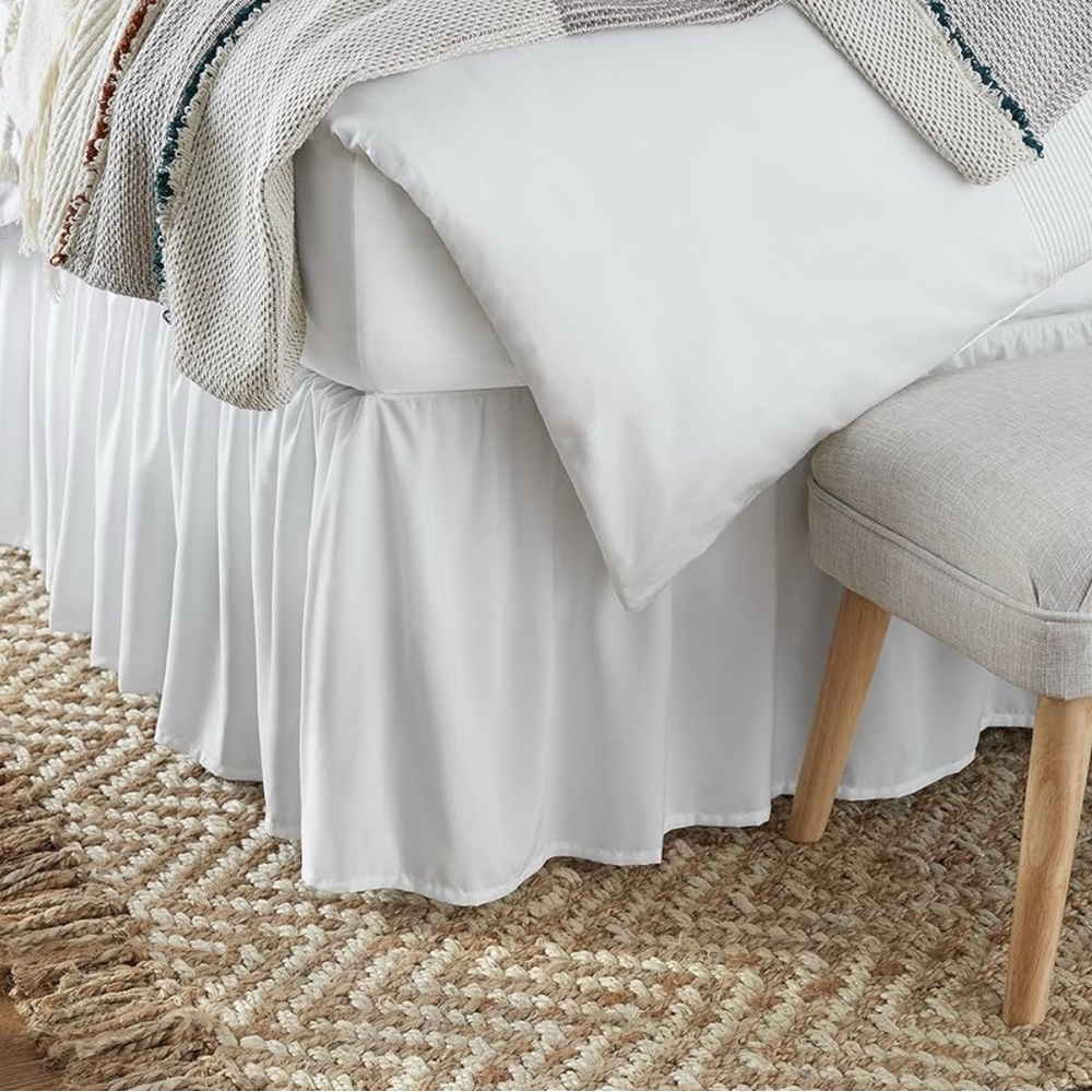 Amazon Basics Lightweight Ruffled Bed Skirt
